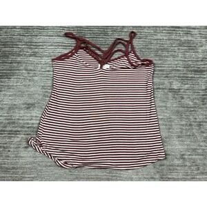 Glitz Top Womens Small Sleeveless Striped Rayon Blend